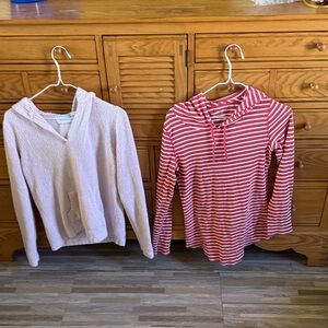 Sonoma Pink and  Eddie Bauer Striped Women's Hoodie